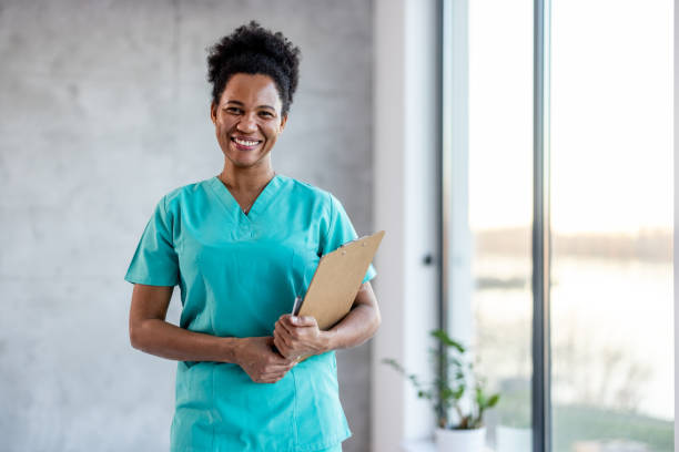 Portrait of mature female nurse working in hospital